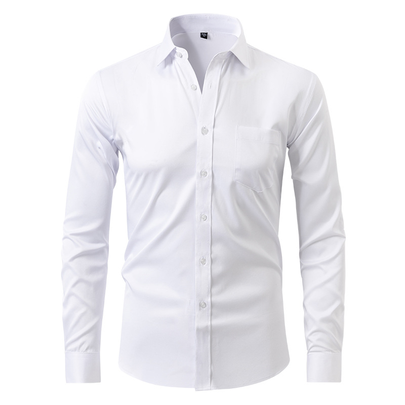 Men - Anti-Crease Shirt - Wrinkle-Resistant Fabric - Stylish Everyday Comfort