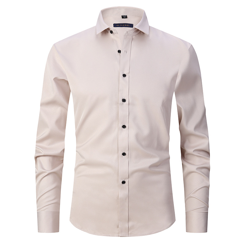 Men - Anti-Crease Shirt - Wrinkle-Resistant Fabric - Stylish Everyday Comfort