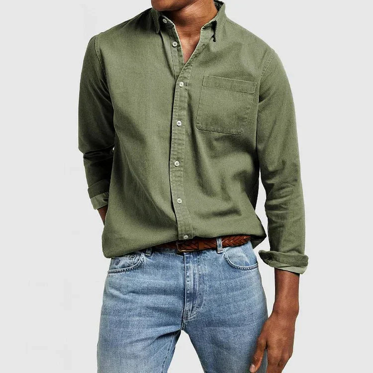 Men - Casual Shirt - Soft Cotton Blend - Stylish Everyday Fashion