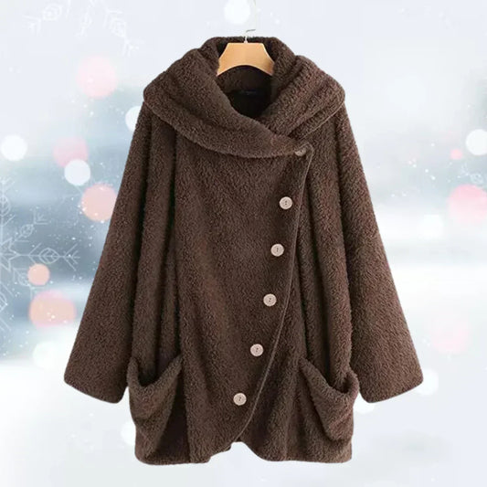 Women's Plush Waistcoat Jacket - Cozy Fashion Outerwear - Stylish Layering for Any Occasion