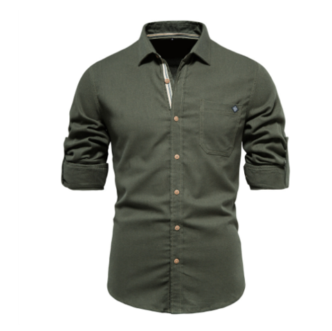 Men's shirt with button placket