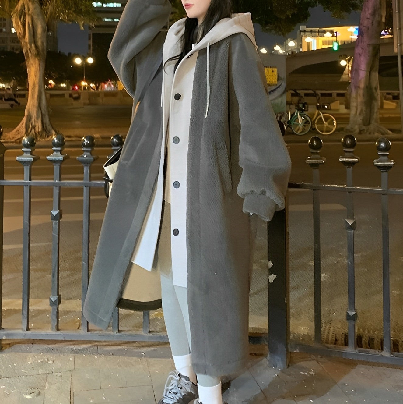 Women - Long Winter Coat - Hooded, Stylish & Warm - Cold Weather Outerwear