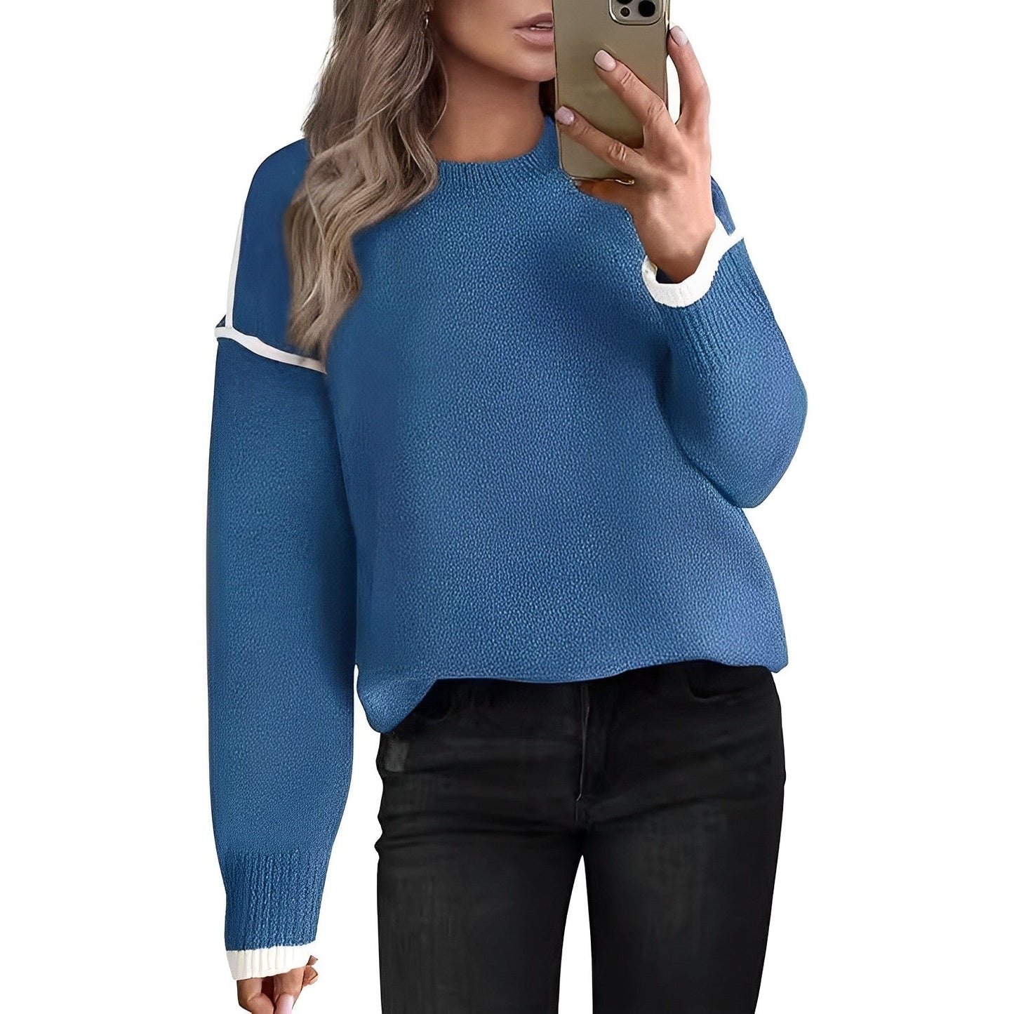 Women - Loosely Knitted Jumper - Cozy Knitwear - Comfortable & Stylish Knit for Effortless Fashion