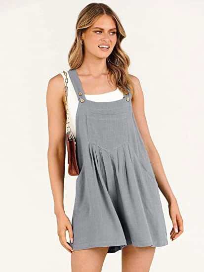 Sleeveless short overall