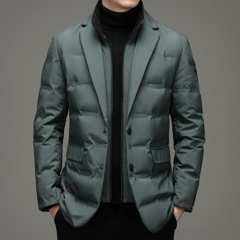 Men's business casual suit down jacket