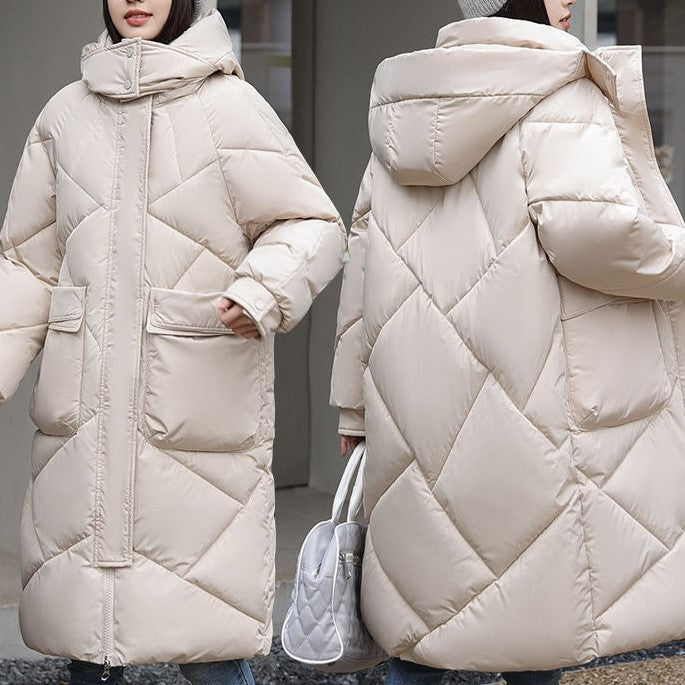 Women - Down Jacket - Thickly Padded with Hood - Warm Winter Outerwear