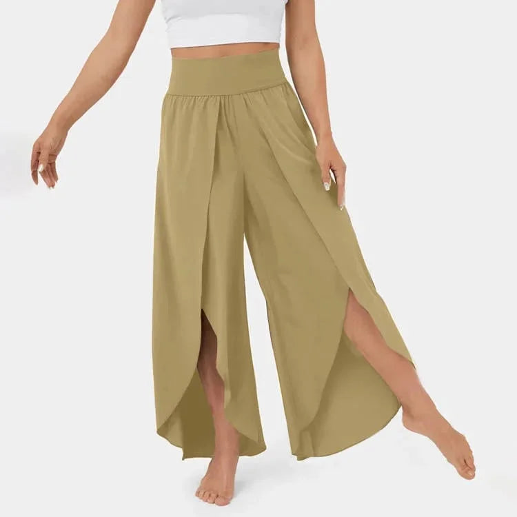 Yoga trousers with wide leg