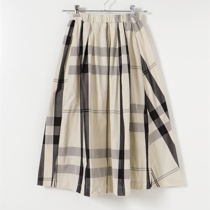 Modern Fashion Artistic Loose Cotton and Linen Skirt