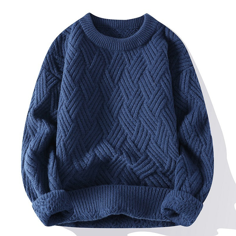 Men - Classic Thick Jumper - Cozy Knit Sweater - Ideal for Casual and Smart-Casual Style