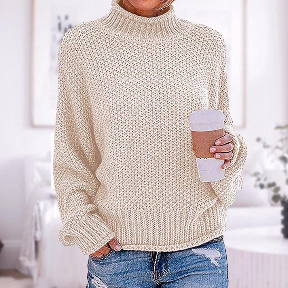 Plain Long-sleeved Sweater