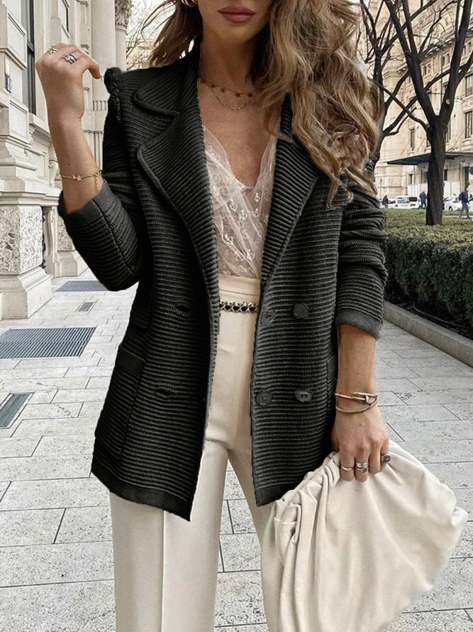 Elegant knitted blazer jacket for everyday wear