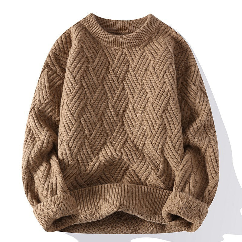 Men - Classic Thick Jumper - Cozy Knit Sweater - Ideal for Casual and Smart-Casual Style