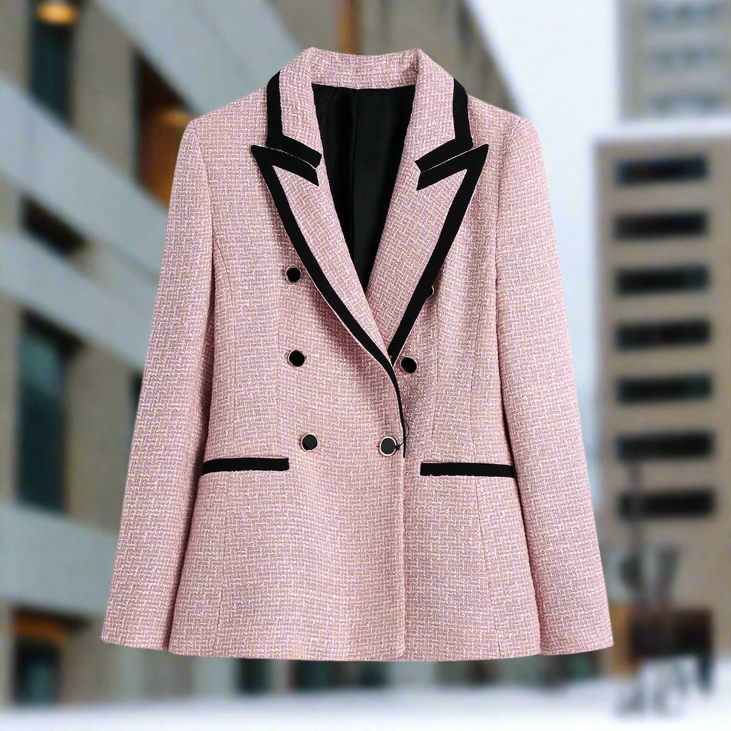 Women's Double-Breasted Blazer Coat - Modern Style - Tailored Fit - Chic Outerwear for Any Occasion