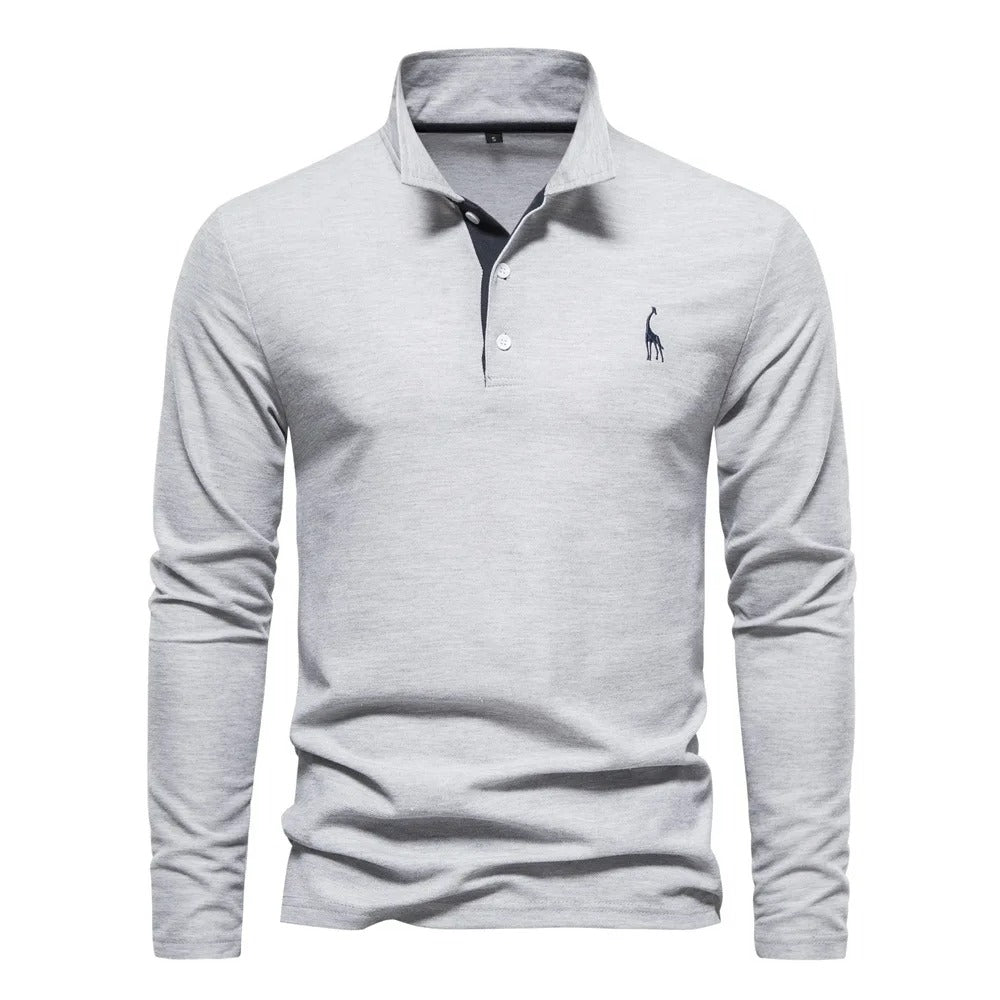 Long sleeve polo shirts for men