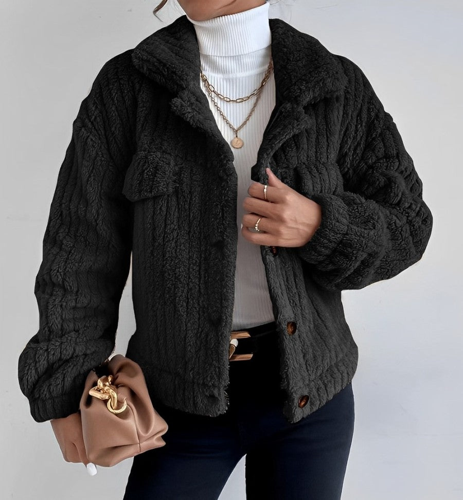 Casual jacket in ultra-soft velvet