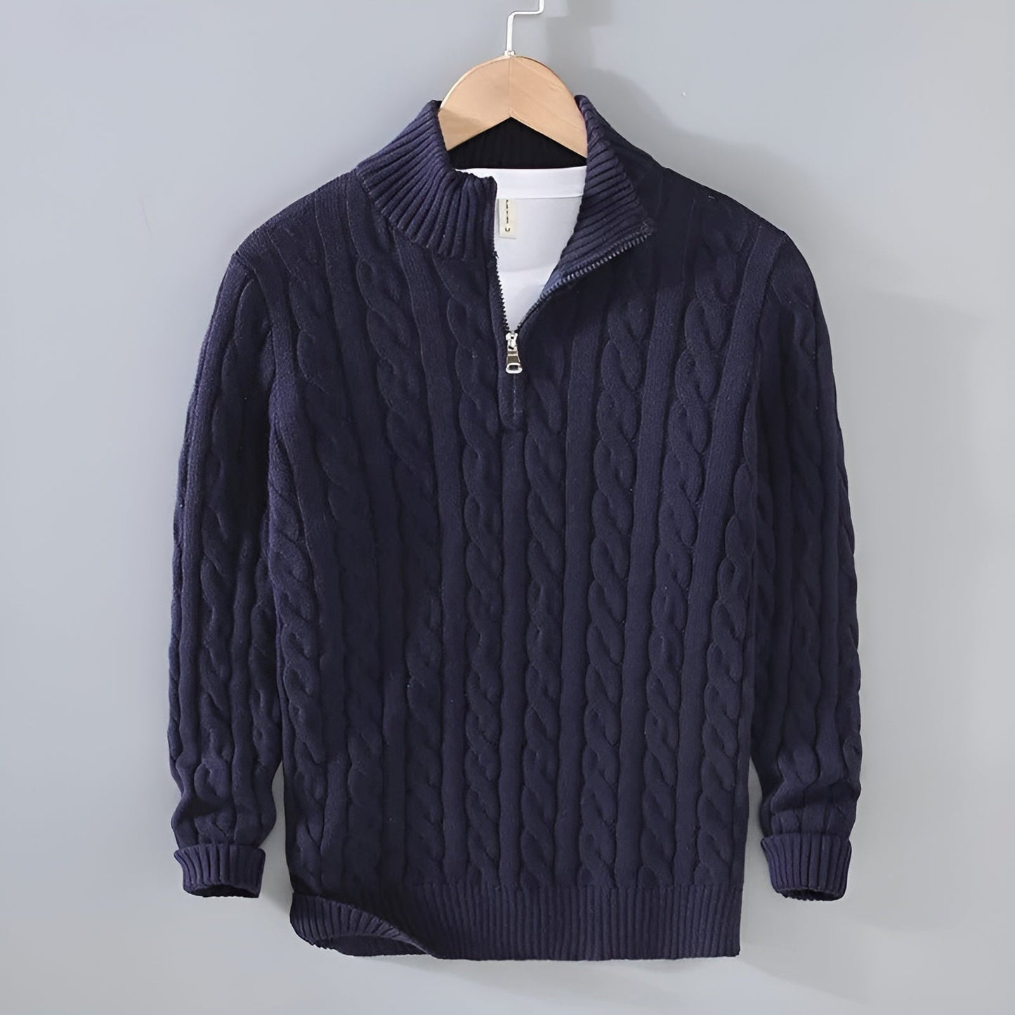 Men's Jumper - Cotton Zip-Up Sweater - Comfortable & Stylish - Perfect for Casual Wear