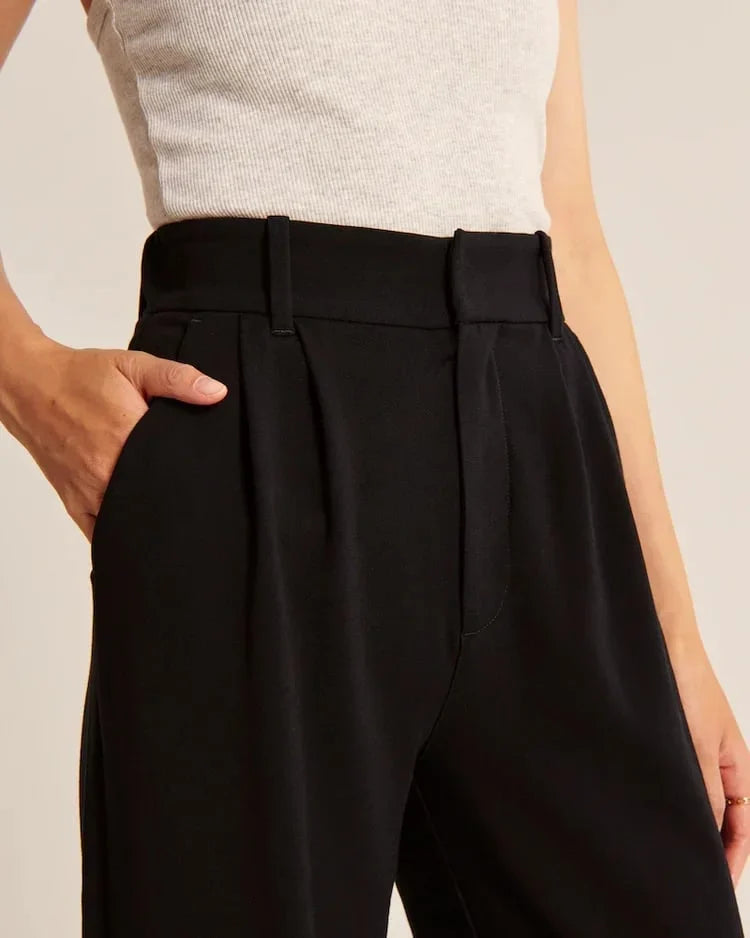 Palazzo trousers with a high waist and wide leg