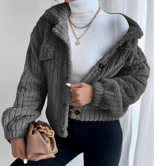 Casual jacket in ultra-soft velvet