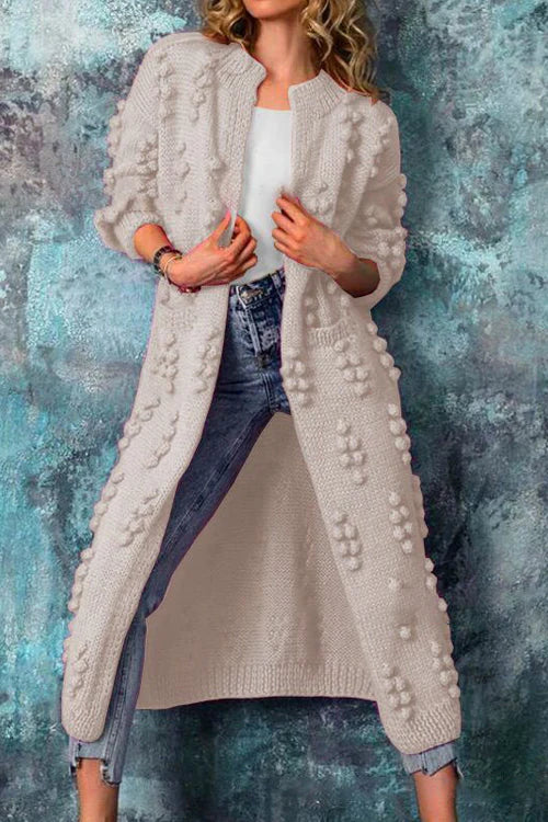 Long knitted cardigan