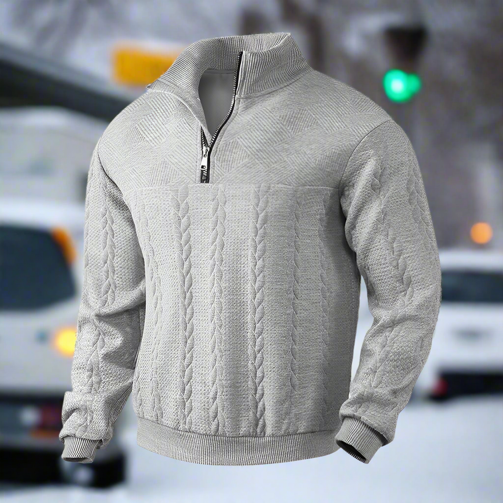 Men's Classic Winter Jumper - Warm Knit Sweater