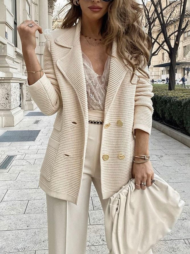 Elegant knitted blazer jacket for everyday wear