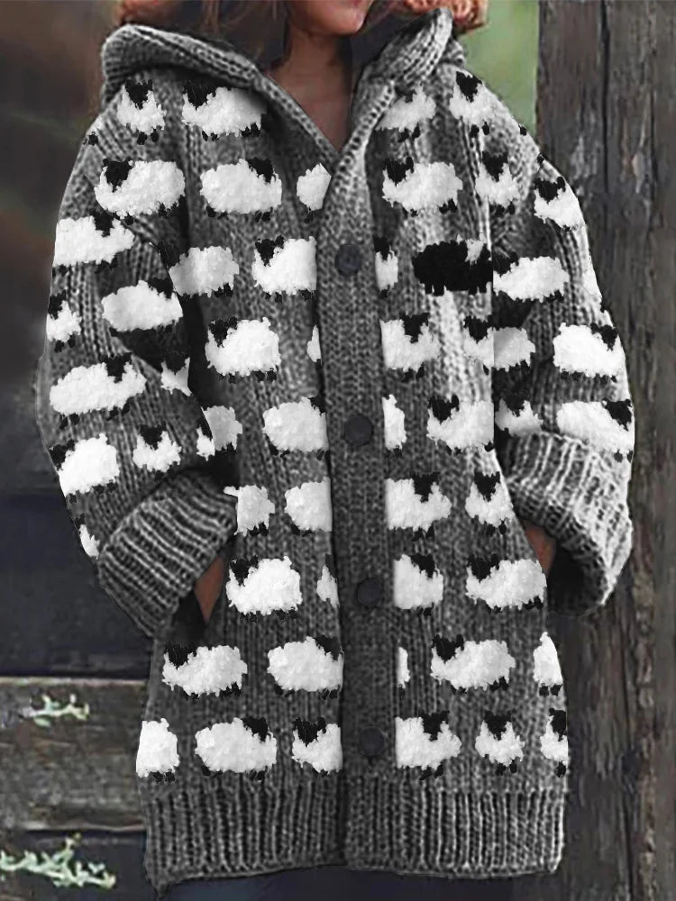 Cardigan with a sheep motif to make you feel good