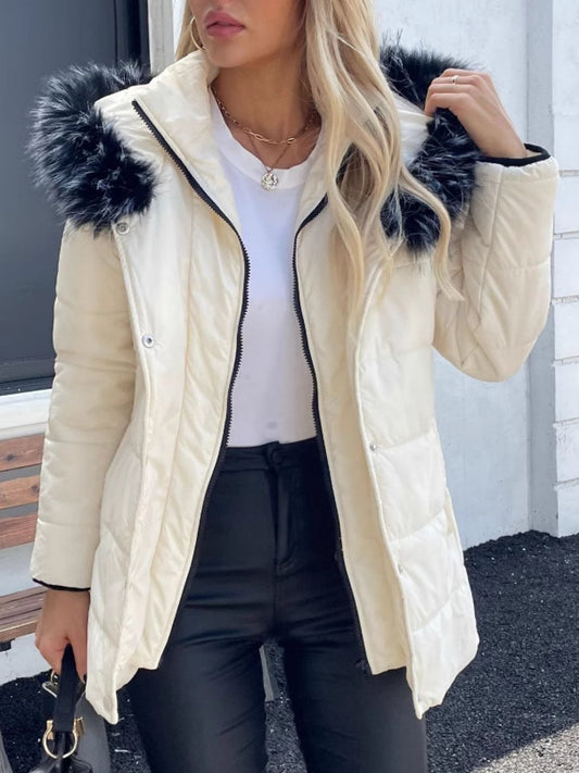 Women - Winter Coat - Warm Hooded Design - Stylish Ladies Outerwear for Cold Weather