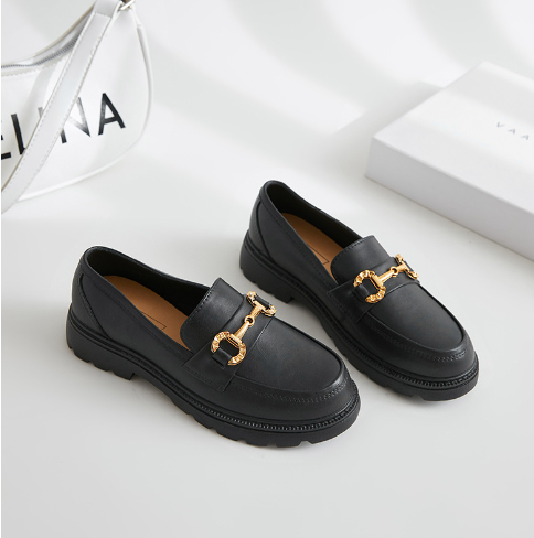 Comfortable Cowhide Loafers Women Autumn New Leather