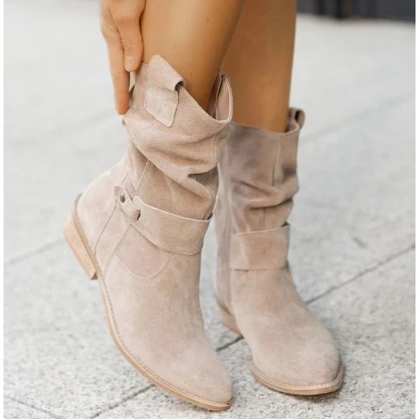 Women's Suede Ankle Boots - Stylish & Comfortable Footwear for All-Day Wear