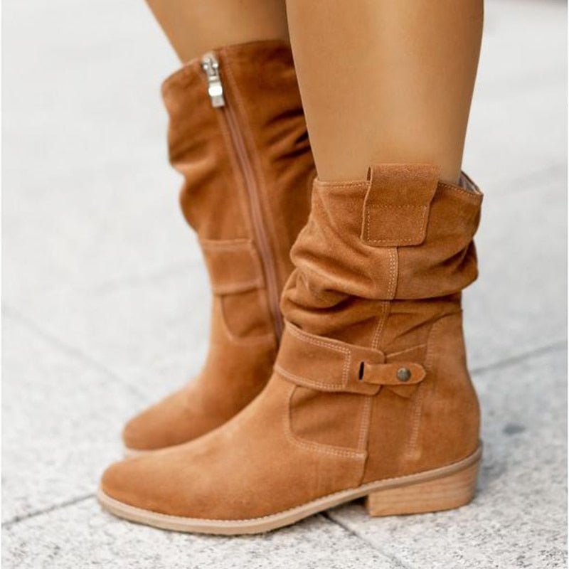 Women's Suede Ankle Boots - Stylish & Comfortable Footwear for All-Day Wear