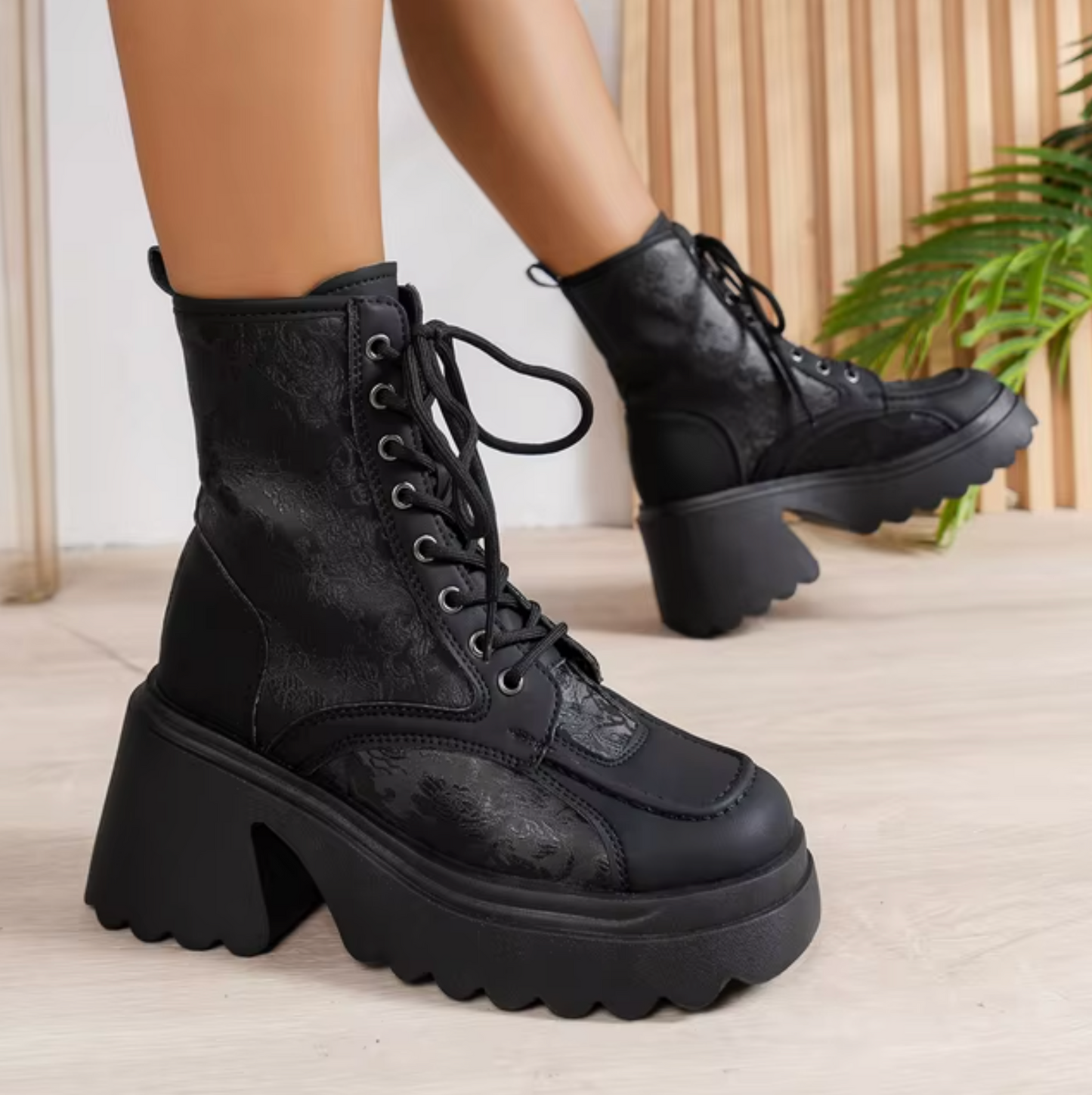 High-quality boots with thick heels