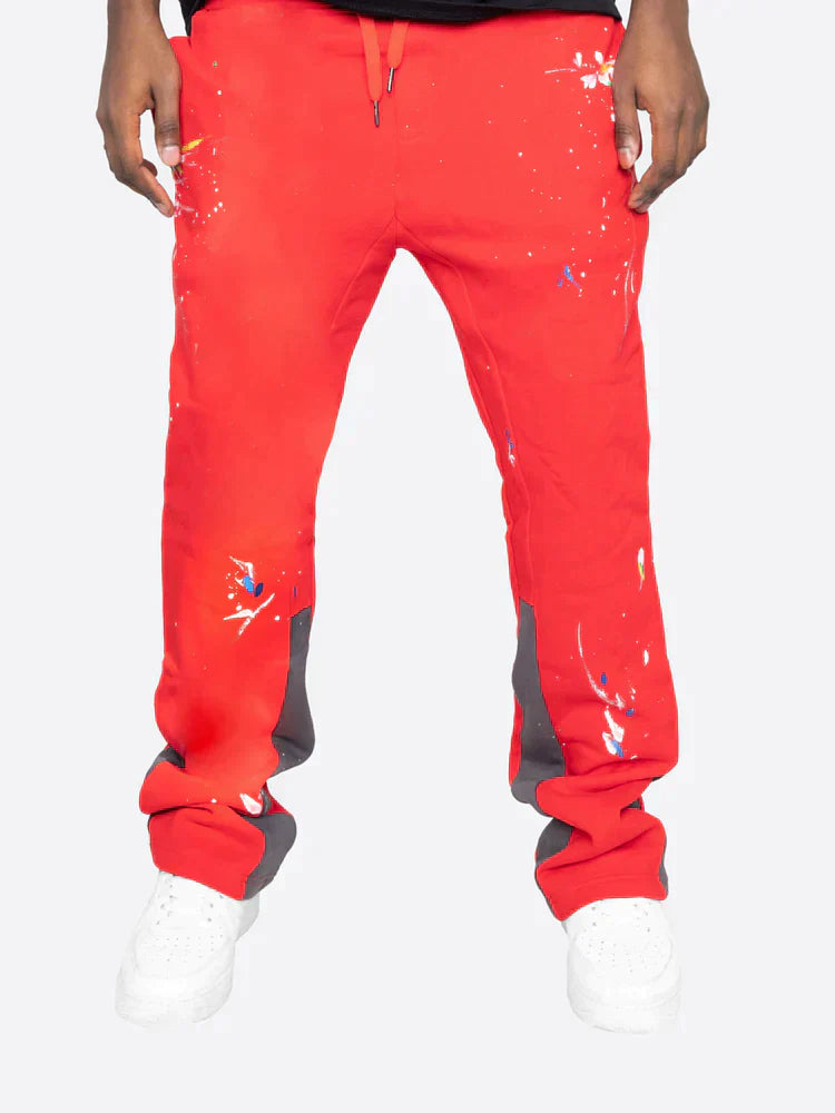 Colour splash flare sweatpants for relaxed days