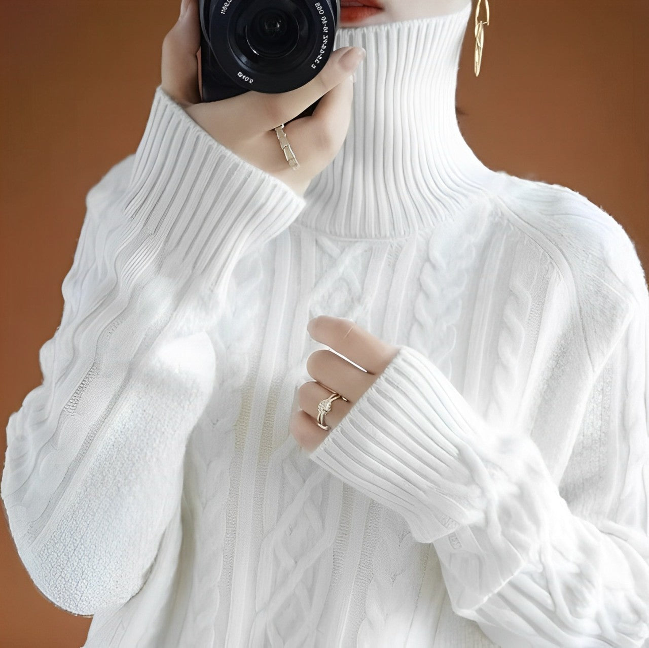 Women’s - Turtleneck Jumper - Warm - Cozy Essential for Winter Style