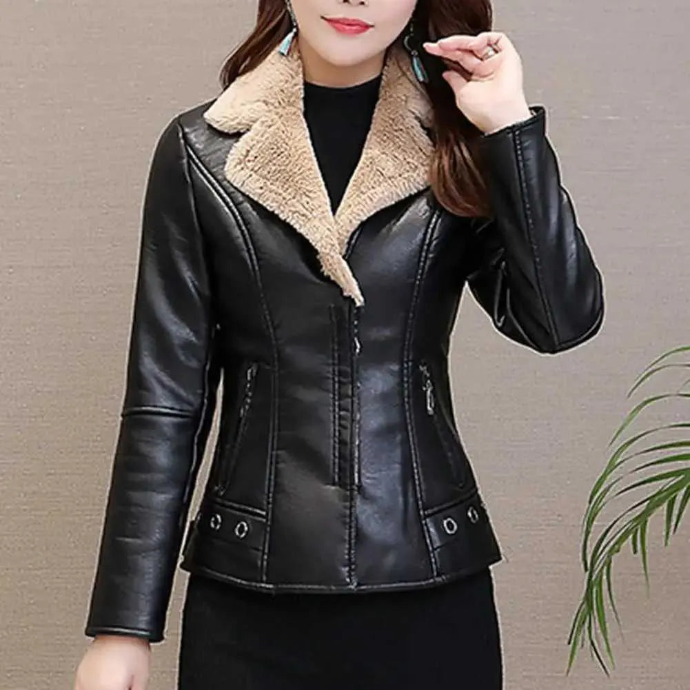 Women - Faux Leather Jacket - Stylish & Trendy Design - Ideal for Every Occasion