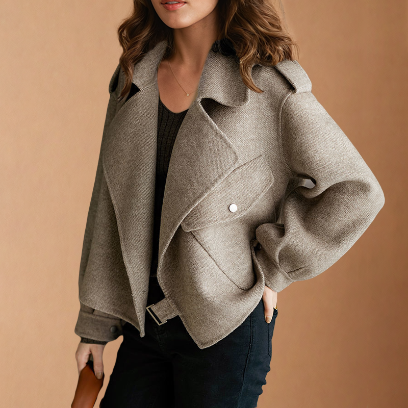 Tweed short coat in a loose fit