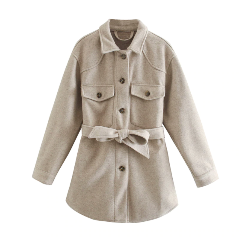 Women - Coat - Medium Wool - Fashionable Ladies' Outerwear for Warmth and Sophistication