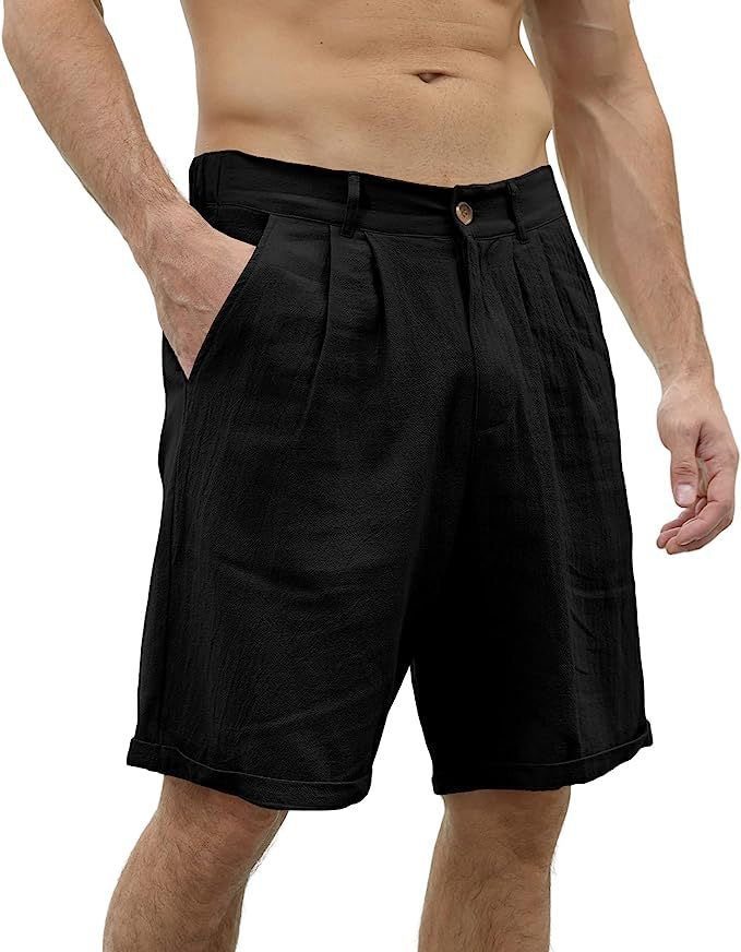 Linen summer shorts for men