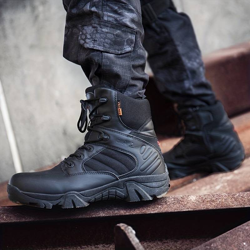 Men - Tactical Military Boots - Durable Green Outdoor Footwear for Comfort and Adventure