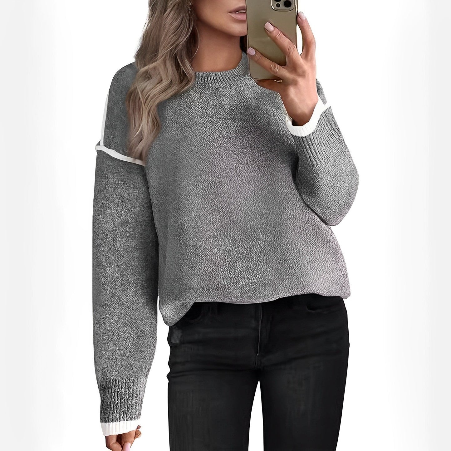 Women - Loosely Knitted Jumper - Cozy Knitwear - Comfortable & Stylish Knit for Effortless Fashion