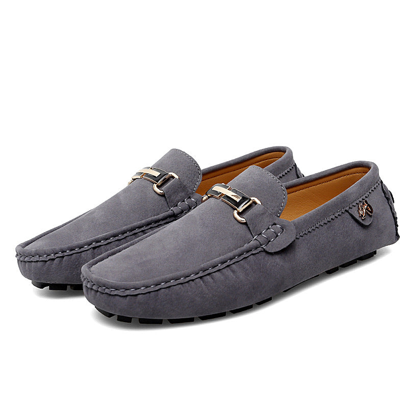 Elegant leather loafer moccasins