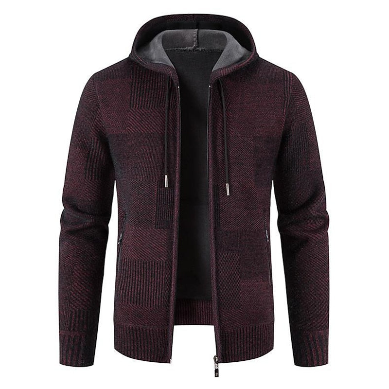 Men - Jumper - Stylish Knitwear - Zip-Up Comfort & Elegance with Italian Design