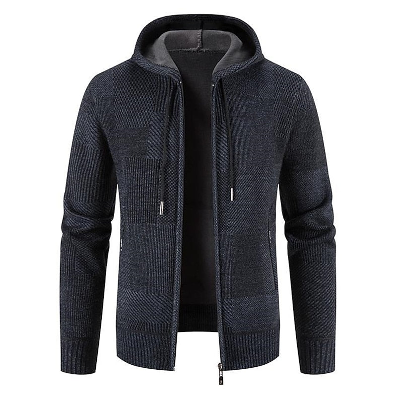 Men - Jumper - Stylish Knitwear - Zip-Up Comfort & Elegance with Italian Design