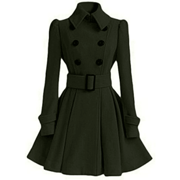 Women - Peacoat - Double-breasted Wool Blend - Stylish Outerwear for Every Occasion