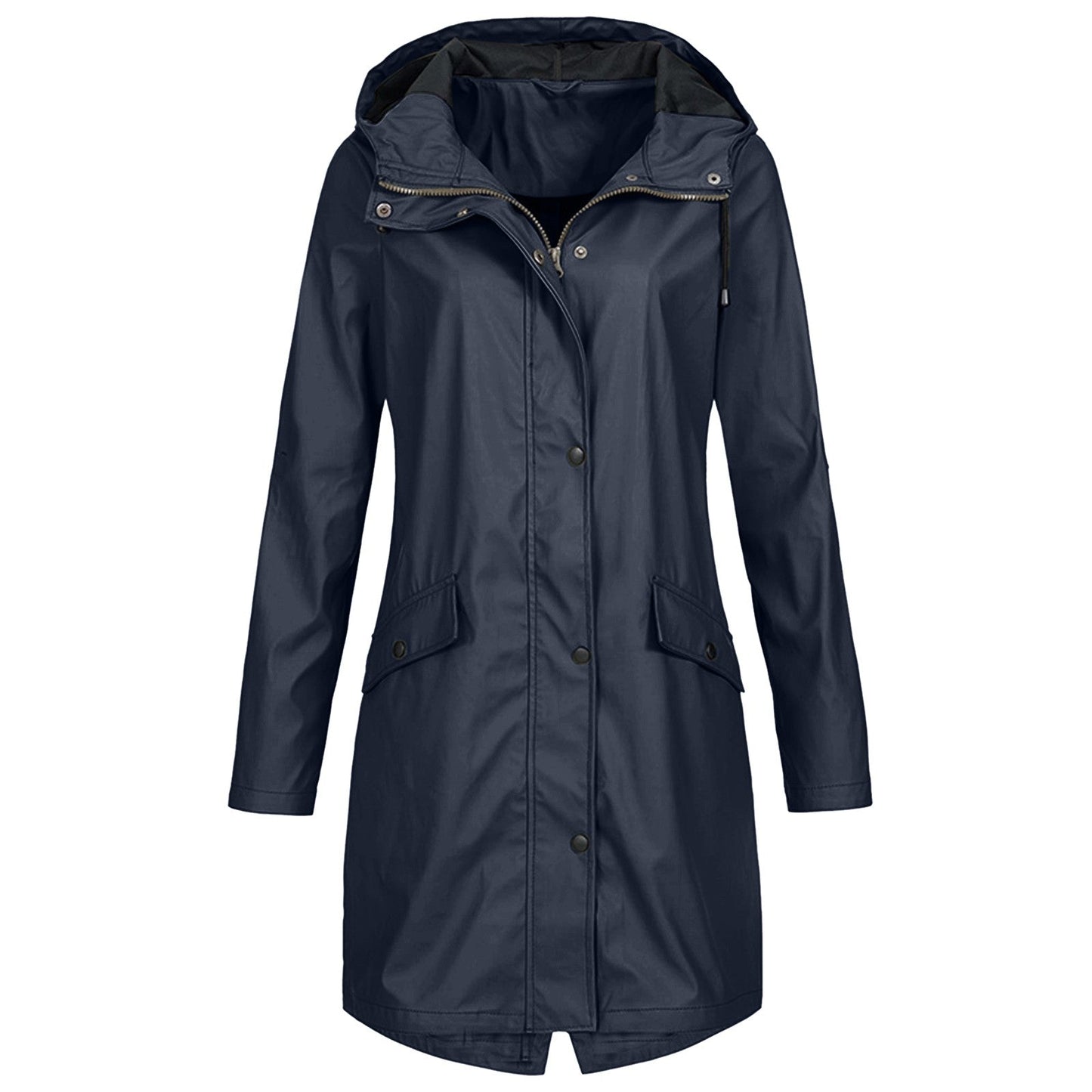 Windproof long rain jackets