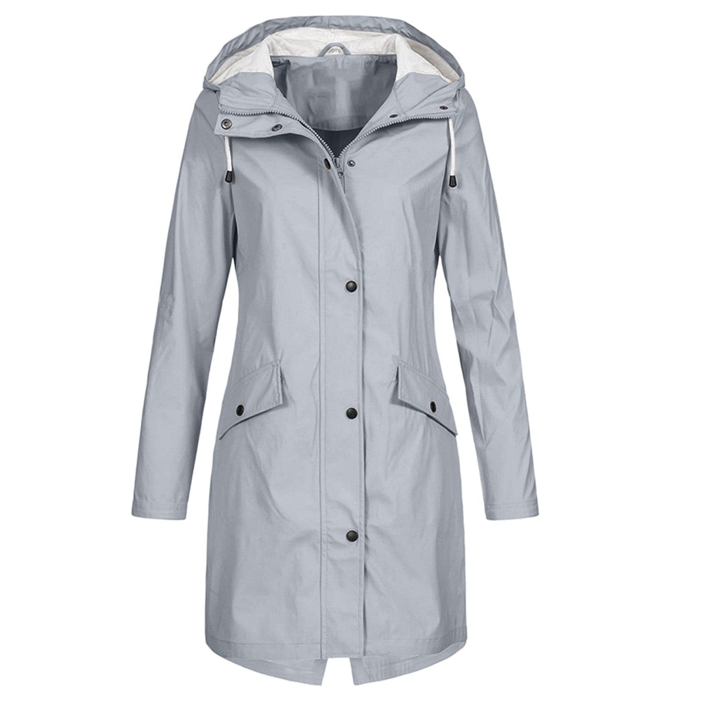 Windproof long rain jackets