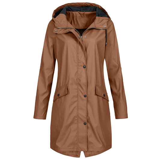 Windproof Long Raincoat