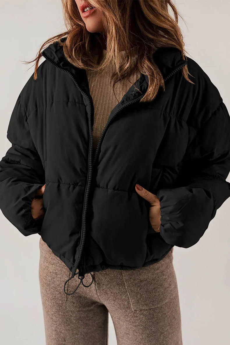 Ladies puffer jacket with a modern design