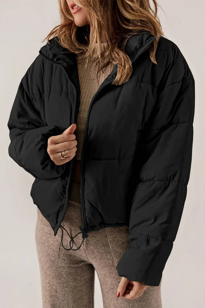 Ladies puffer jacket with a modern design