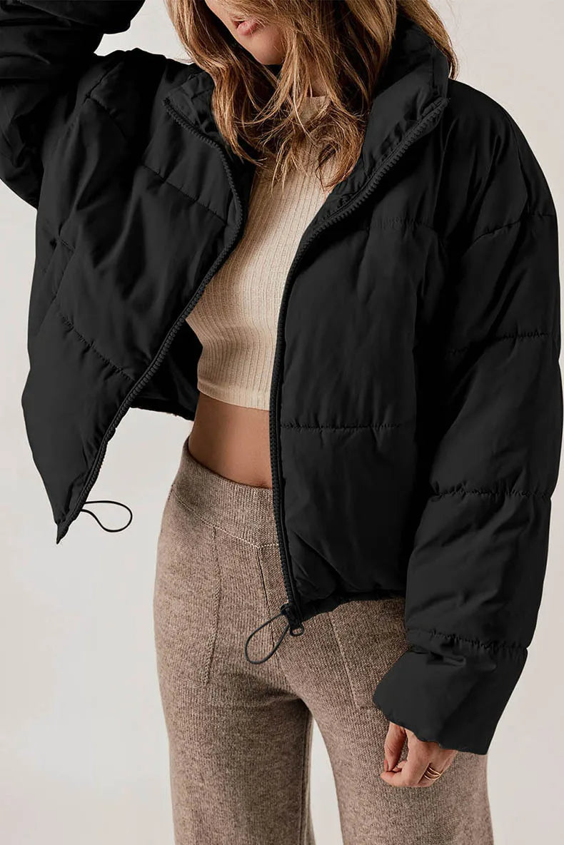 Ladies puffer jacket with a modern design