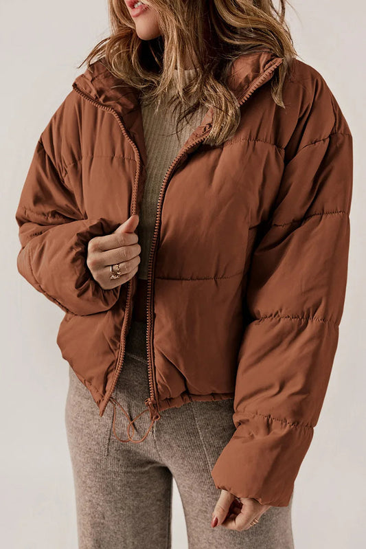 Ladies puffer jacket with a modern design